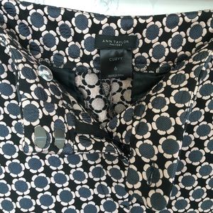 Ann Taylor Factory Floral Print Curvy Ankle Pants